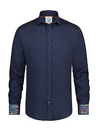 SHIRT BRUSHED TWILL NAVY - A Fish Named Fred