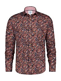 SHIRT FOREST LEAVES BURGUNDY - A Fish Named Fred