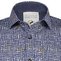 SHIRT JAZZ LETTERMESS NAVY - A Fish Named Fred