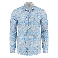 SHIRT KLIMT FLOWER LIGHT BLUE - A Fish Named Fred