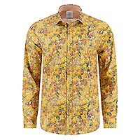 SHIRT KLIMT FLOWER YELLOW - A Fish Named Fred