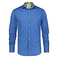 SHIRT LINEN COBALT BLUE - A Fish Named Fred