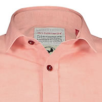 SHIRT LINEN CORAL RED - A Fish Named Fred