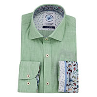 SHIRT LINEN GREEN - A Fish Named Fred