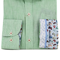 SHIRT LINEN GREEN - A Fish Named Fred