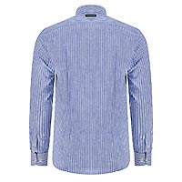 SHIRT LINEN STRIPE COBALT - A Fish Named Fred