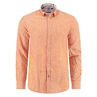 SHIRT LINEN STRIPE ORANGE - A Fish Named Fred