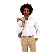 SHIRT POWER STRETCH BLANC - A Fish Named Fred