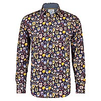 SHIRT SKI BADGES NAVY - A Fish Named Fred