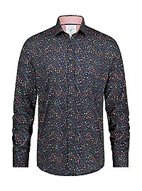 SHIRT SMALL LEAVES NAVY - A Fish Named Fred