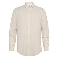 SHIRT STRIPES LINEN SAND - A Fish Named Fred