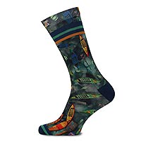 SOCKS CANOE HEDGE GREEN - A Fish Named Fred
