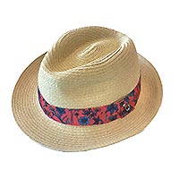 STRAW HAT FLORAL ORANGE - A Fish Named Fred