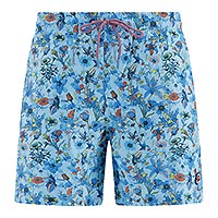 SWIMSHORT AFNF FLORAL LIGHT BLUE - A Fish Named Fred