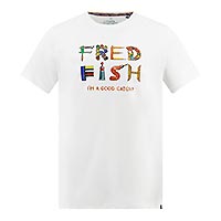 TSHIRT FISH PRINT BOY OFF WHITE - A Fish Named Fred