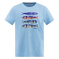 TSHIRT FISH PRINT LIGHT BLUE - A Fish Named Fred
