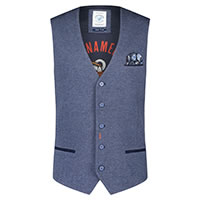 WAISTCOAT BLUE JERSEY PIQUE - A Fish Named Fred
