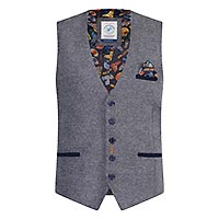 WAISTCOAT BLUE MELANGE - A Fish Named Fred