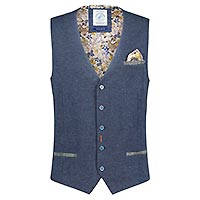 WAISTCOAT BLUE PIQUE - A Fish Named Fred