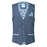 WAISTCOAT JEANS BLUE PIQUE - A Fish Named Fred