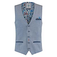 WAISTCOAT LIGHT BLUE PIQUE - A Fish Named Fred