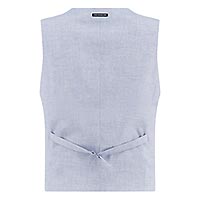 WAISTCOAT LINEN LOOK AQUA BLUE - A Fish Named Fred