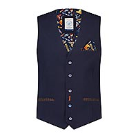 WAISTCOAT NAVY BUBBLE - A Fish Named Fred