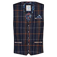 WAISTCOAT NAVY ORANGE - A Fish Named Fred