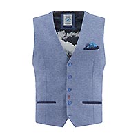 WAISTCOAT PIQUE JEAN BLUE - A Fish Named Fred