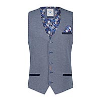 WAISTCOAT PIQUE LIGHT BLUE - A Fish Named Fred