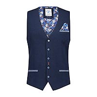 WAISTCOAT PIQUE NAVY - A Fish Named Fred