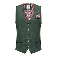 WAISTCOAT RIB DARK FOREST - A Fish Named Fred