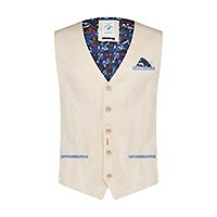 WAISTCOAT SANDY LINEN - A Fish Named Fred