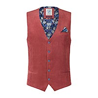 WAISTCOAT SMALL STRUCTURE RED - A Fish Named Fred