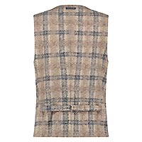 WAISTCOAT WOOL CHECK SAND - A Fish Named Fred