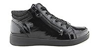 ROMY HI ZIP LACK BLACK - Ara