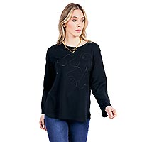 TOP CARMEN BLEU STRASS - Bagoraz