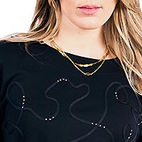 TOP CARMEN BLEU STRASS - Bagoraz