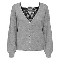ADELE LACE LIGHT GREY MELANGE - Only