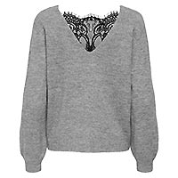 ADELE LACE LIGHT GREY MELANGE - Only