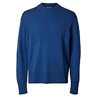 CALLE CASHMERE BLEND CREW SEA - Selected