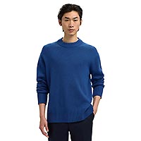 CALLE CASHMERE BLEND CREW SEA - Selected