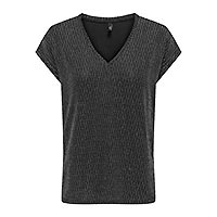 CAROL VNECK BLACK GLITTER - Only