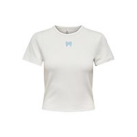 DANIELLA RIB TOP CLOUD DANCER - Only