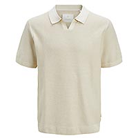 EASTON KNIT POLO WHITECAP GRAY - Jack & Jones