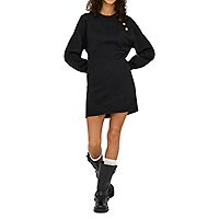 EMMA BUTTON DRESS BLACK - Only