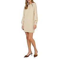 EMMA BUTTON DRESS STONE - Only