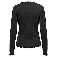 EMMA GLITTER TOP BLACK SILVER - Only