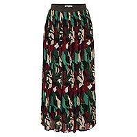 GABRI SKIRT BLACK LEAVES - Only