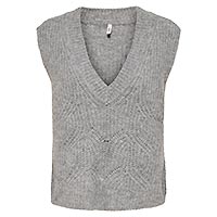 GILA VNECK VEST MED GREY - Only